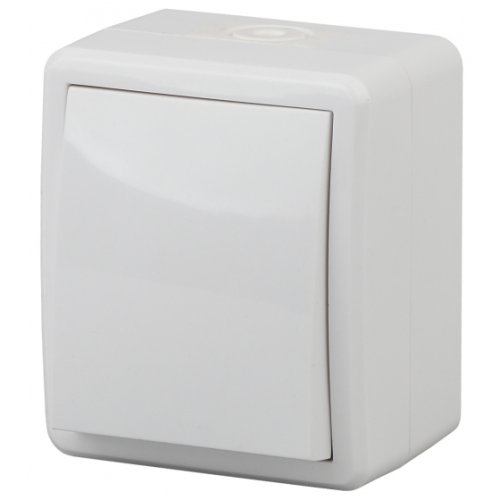 Переключатель накладной Эра Эксперт 1-кл. проходной IP54 белый картинка